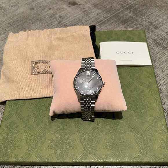 GUCCI G-TIMELESS 40MM STAINLESS STEEL BLACK DIAL MEN'S WATCH YA126353 New in Box - Picture 2 of 9